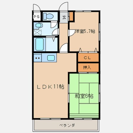 レイクランドⅠの物件間取画像